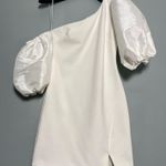 Likely NWT  NYC Statement Sleeve One Shoulder White Bodycon Dress Women’s Size 4 Photo 0