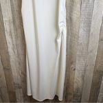 A New Day 1X Off White Sleeveless Maxi Dress with Ruched Sides & 17” Side Slit Photo 3