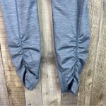 Nike Dri Fit Size Medium Blue/Gray Cropped Ruched Legging w/waistband pocket Photo 2