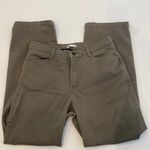 Lee  At The Waist Women’s Straight Leg Casual Dress Olive Green Khaki Jeans Sz 10 Photo 0