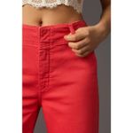 Anthropologie NWT Pilcro Relaxed Cuff Mid Rise Straight Leg Jeans Raspberry 28 Photo 2