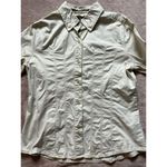 Harley Davidson Off White, Beige Embroidered Women's‎ Cotton Jacket Large Tan Photo 1