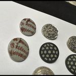 Lot Of 4 Round Costume Jewelry Clip On Earrings Mixed Variety Photo 3