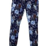 7 For All Mankind High-Waist Skinny Jeans Blue Duchess Garden Print Size 28 Photo 0
