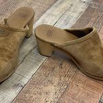 UGG  Abbie Women's 7 Brown Suede Clogs Mules Wood Heel Studded Closed Toe Slip On Photo 8
