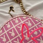 Playboy Rare x Joyrich Pink Monogram Crossbody Bag Gold Chain Round Purse Photo 8