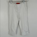 Krazy Larry White Pull On Cuffed Capri Pants Size 0 Photo 2