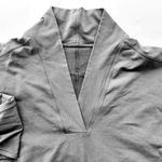 Lululemon LA Oversized Long Sleeve Tunic Size 12 Dark Grey Cotton Sweatshirt Photo 3