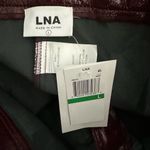 LNA Faux Leather Patent Crinkle Pants Size Large Wine Photo 5