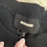 Monrow Camo Contrast Sleeve Pullover Crewneck Sweater Black Size M Photo 8