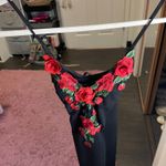 Windsor  Mini Dress Black with Red Flowers  Photo 0