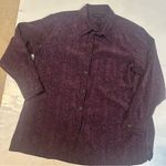 Denim&co 1X Snakeskin Dark Purple Moleskin Stretch Big Shirt Button Down Western Photo 0