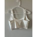 Aerie Top Women's Large White Crop Ribbed Tank Sleeveless Summer Built in Bra Photo 5