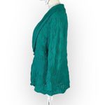 JM Collection  Crochet Jacket Women's Large Green Sweater Blazer Long Sleeves Photo 1