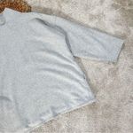 J.Crew University Terry Long Half-Zip Tunic Sweatshirt Heather Grey Cozy Chic Photo 10