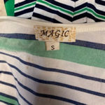 Magic  Maxi Tank Top Green White Striped Women's Dress Size S Photo 2