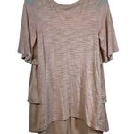 Gap  Pink Blush Flowy Flounce High Low Oversize Shirt Size Small EUC #0444-LA Photo 0