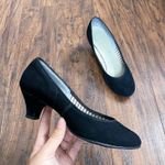 vintage • 1950s black suede pumps babydoll pinup heels retro rockabilly Size 5 Photo 1