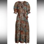 Ulla Johnson 2023‎ Summer  Selena Coverup Midi Dress Lapis Size P XS Boho Wedding Photo 15