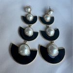Kate Spade Statement Black and Gold Faux Pearl Earrings Photo 1