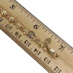 Vintage Beverly Hills 14k Gold Diamond Cut Link tennis Bracelet 7" Lobster Clasp Photo 11