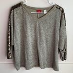 Daytrip  Gray & Sequin Dolman Sleeve Top Photo 2