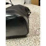Dooney & Bourke Vintage Black Leather Canvas Drawstring Bucket Bag Photo 7