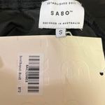 NEW Sabo Black Long Sleeve Mesh Tie Neck Open Back Bodysuit Top Size S Photo 3