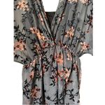 Modcloth Dramatic Depths Velvet Dress cherry blossom print size medium Photo 4