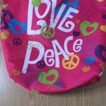 Vintage Toys R Us Love Peace Tote Bag Great Traveling Overnight Gym School Work Pink Photo 1