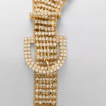 Nine West Women's Rhinestone Mesh Belt Size Medium NWT Photo 1