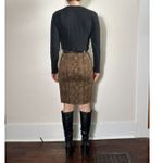 W By Worth  Stunning Brown Snakeskin Zip-up Pencil Skirt Sz 2 Photo 1