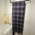 Burberry Authentic Burberrys unisex Scarf Blue Check Vintage 100% cashmere Photo 8