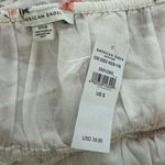 American Eagle Faux Wrap Adjustable Lace Cropped Lined Cami Floral White NWT S Photo 7