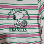 snoopy playing tennis women's XL shirt Green Photo 1