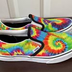 Vans CLASSIC SLIP-ON Spiral Tie-Dye Rainbow Shoes Big kids Sz 7 / Women’s 8 Photo 1