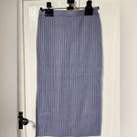 Christian LaCroix periwinkle Blue Ribbed Knit Midi Skirt with side slit size M Photo 1