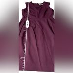 MM.LaFleur Annie V Neck Sleeveless Sheath Dress in Claret Burgundy Sz 4 Photo 11