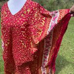 Shazein Intimate vintage women’s red/gold/floral caftan moo moo house dress OSFA Red Size undefined Photo 1