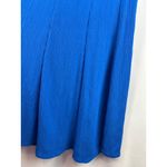 Susan Graver Womens XS Blue Crinkle Textured Midi Skirt Photo 1