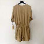 Oh My Gauze Romper Cotton Gauze Jumpsuit Tan Adjustable‎ Drawstring Size 2 NEW Size L Photo 4