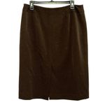 Apt. 9  Stretch Brown Pencil Skirt Photo 1