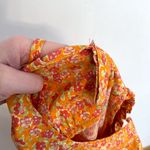 Wild Fable Sleeveless Woven Bodycon Dress Orange Red Floral Mini Y2K 90s ALTERED Photo 8