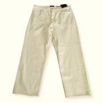 Banana Republic  Mid Rise Loose Fit High Rise Stovepipe Ivory Jeans Size 33 NEW Photo 4