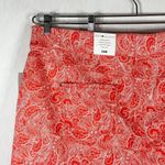 Intro Love the Fit Plus Size 24W Shorts Orange White Paisley Pull On Pocket 1518 Photo 4