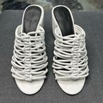 Rebecca Minkoff Calanthe White Sandal 11 Strappy Slip On 3.5" Heel Photo 2