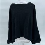 Free People  Black Crew Neck Sweater Photo 2