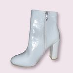 Pretty Little Thing white croc Behati ankle boots Photo 1