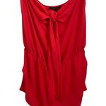 BCBGMAXAZRIA Casli Halter Romper in Coral with Pockets Small Photo 0