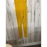 Haute Monde  Mustard Yellow Ruffle Sleeve Jumpsuit | Women’s Small | Stretchy Rib Photo 5